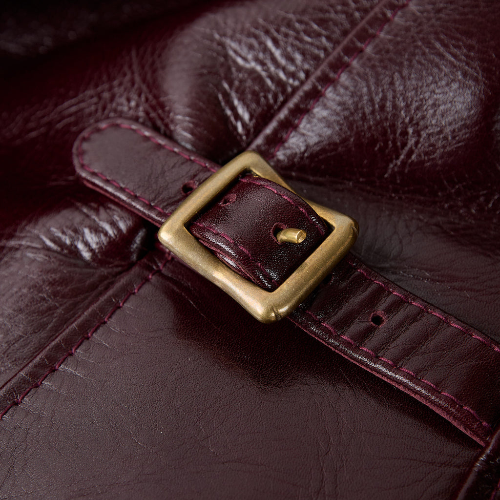 y'2 leather | aniline steer single riders (lsr-42)- cherry - Bild 7