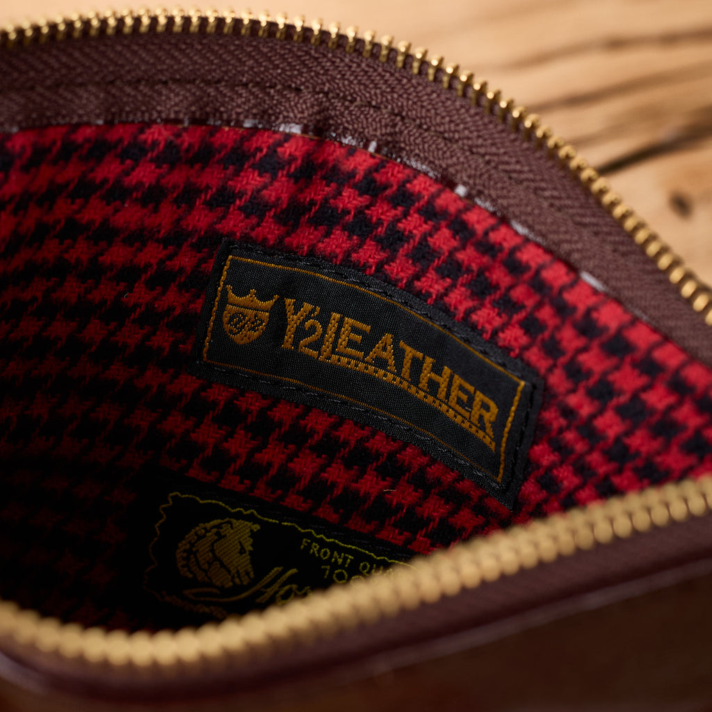 y'2 leather | horse hide leather poach small - brown - Bild 4