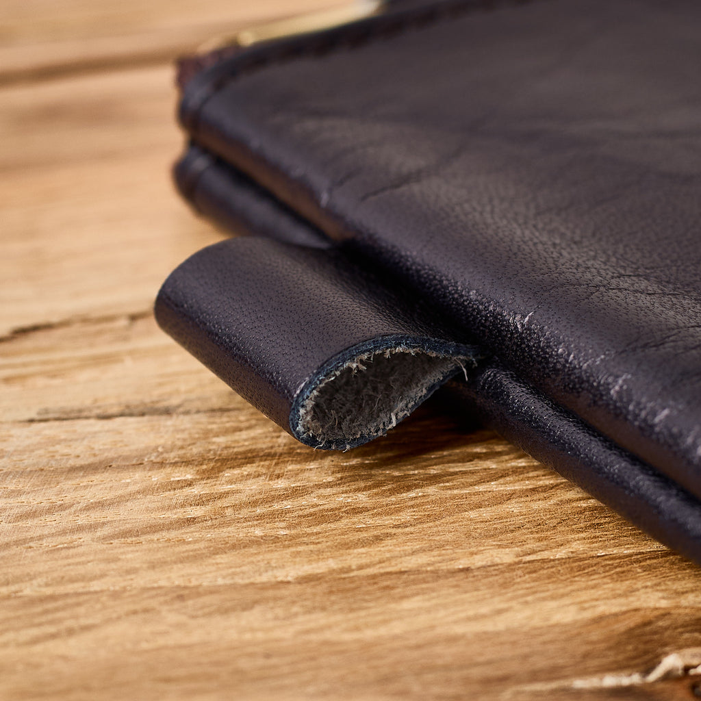 y'2 leather | horse hide leather poach small - indigo - Bild 2