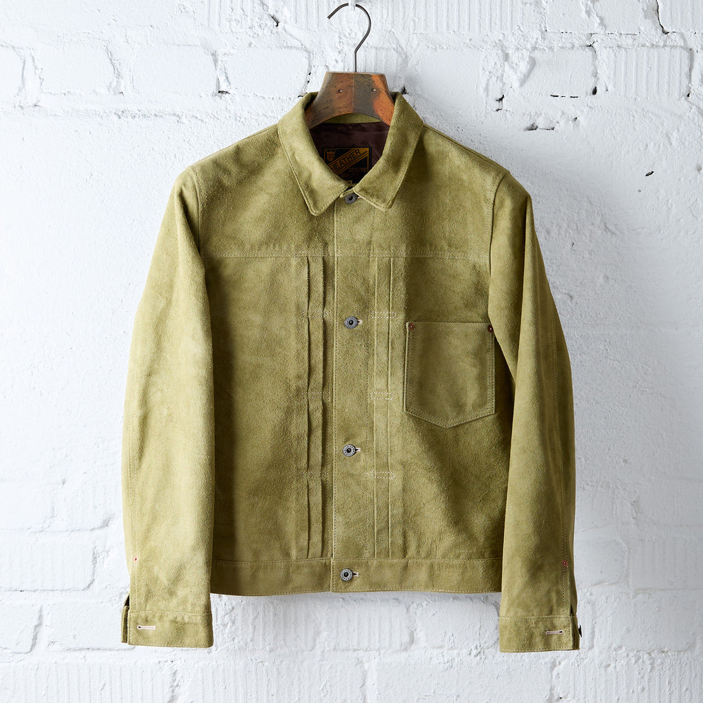 y'2 leather | khaki horse roughout type 1 jacket (hsb-140-t)