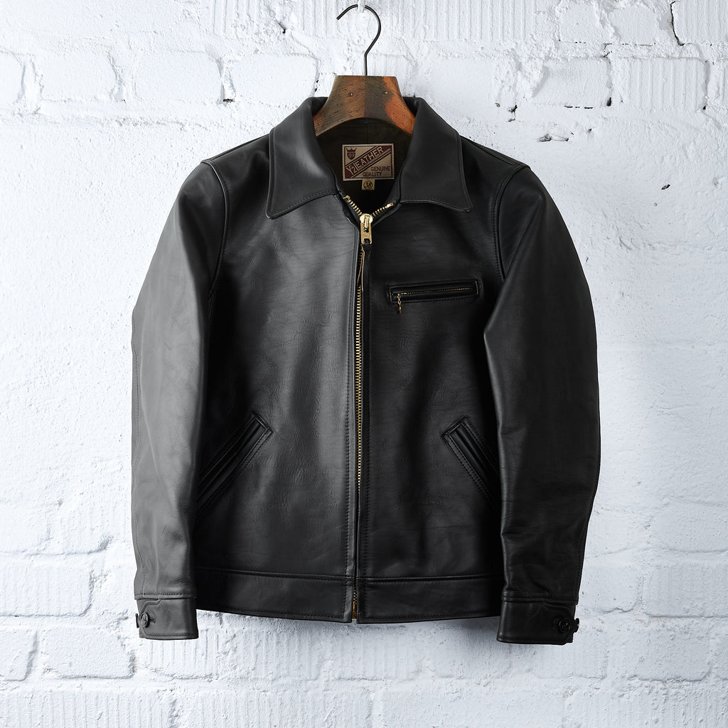 y'2 leather | sumi dyed horse single riders jacket (shr-47) – stuf