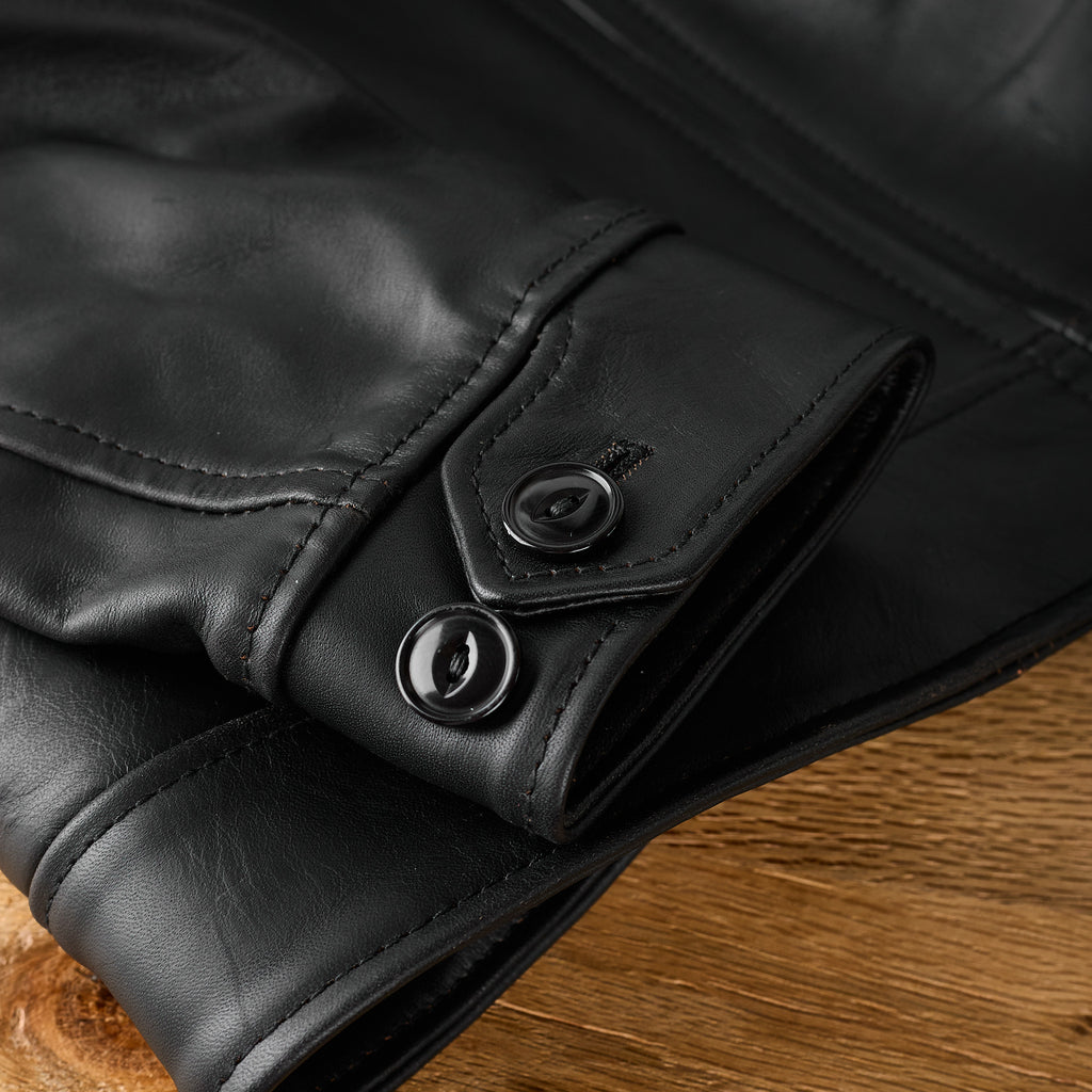 y'2 leather | sumi dyed horse single riders jacket (shr-47) – stuf