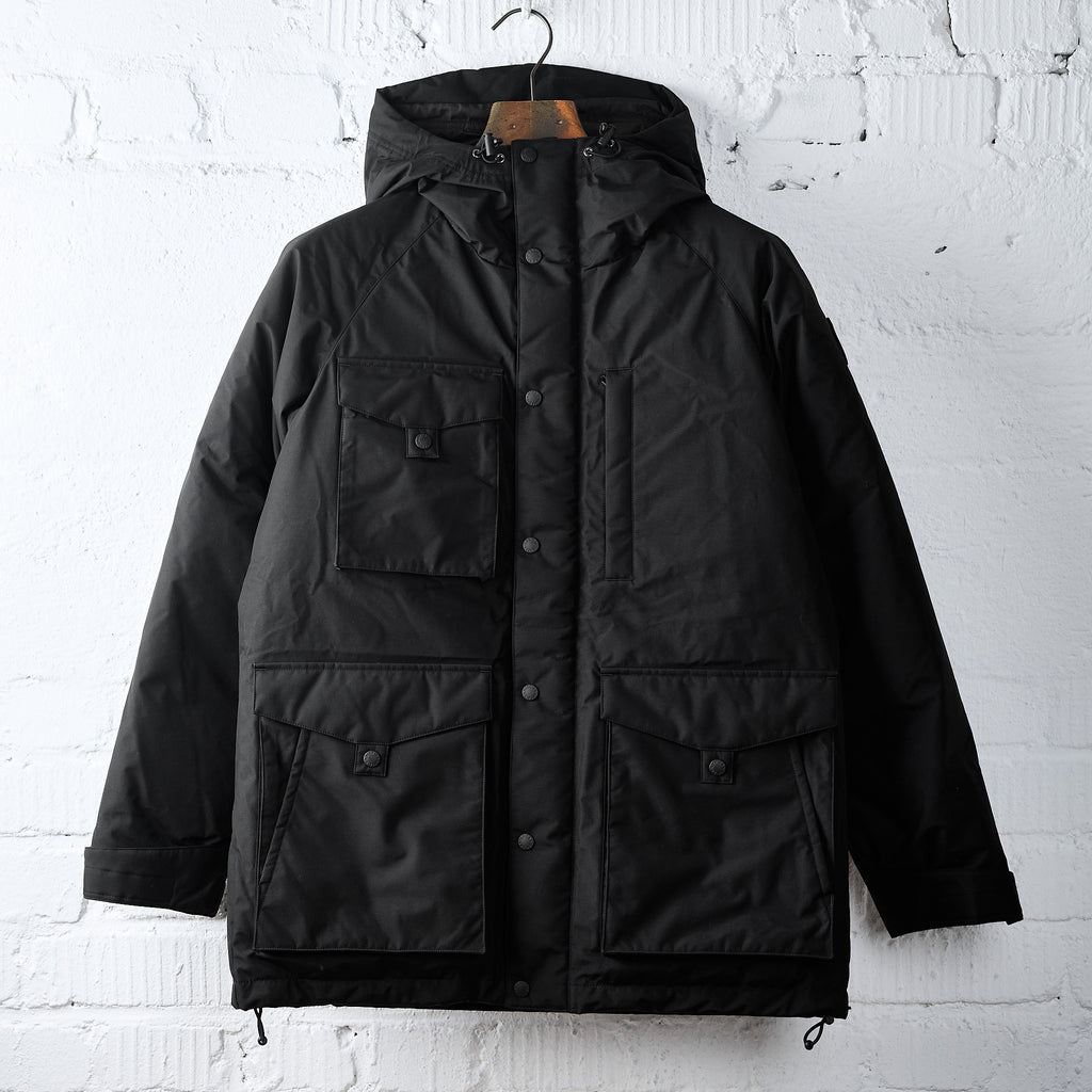 zanter | jp-6720 zanter antarctic research expedition down parka jacket - black