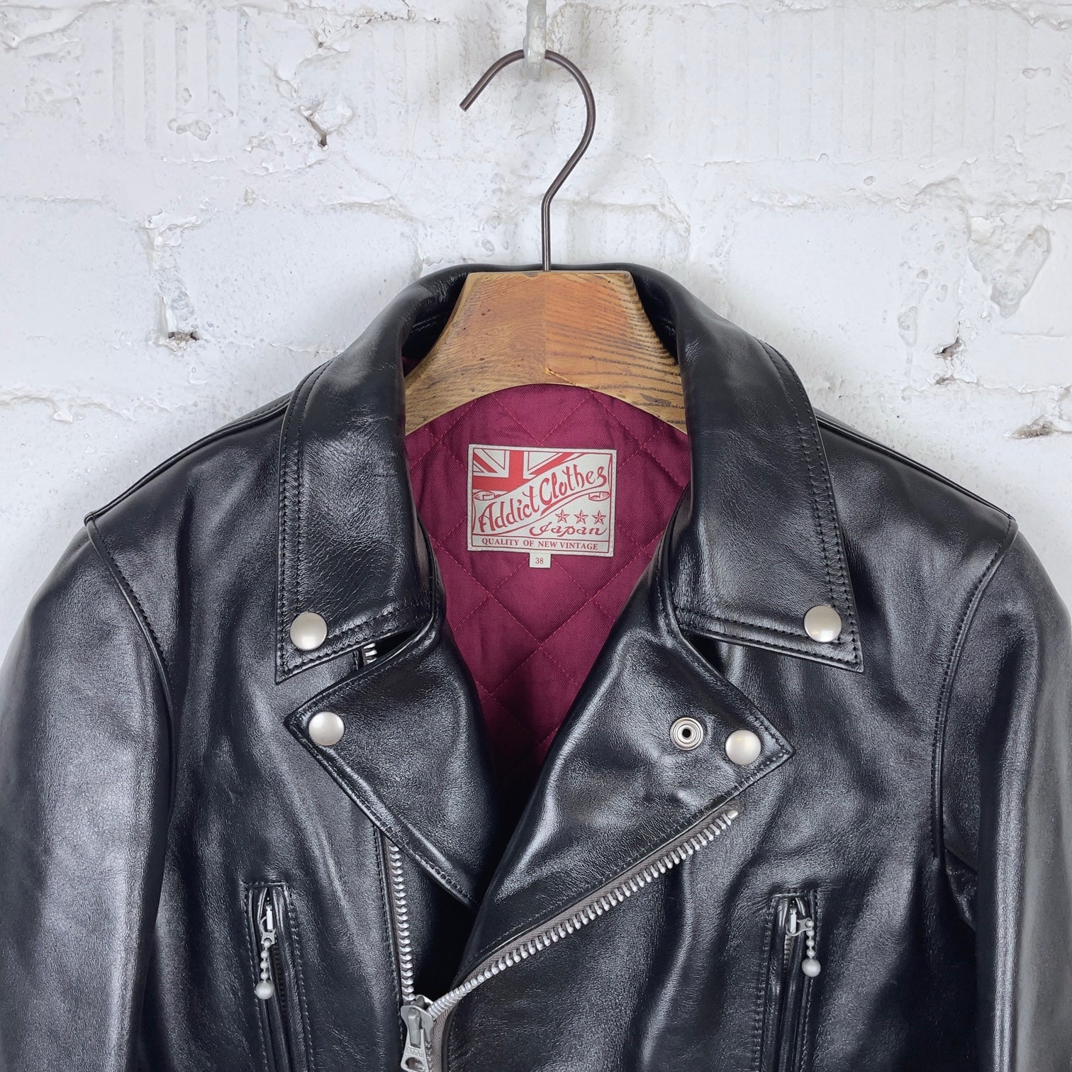 ad-02l double riders jacket (horse) black | addict clothes