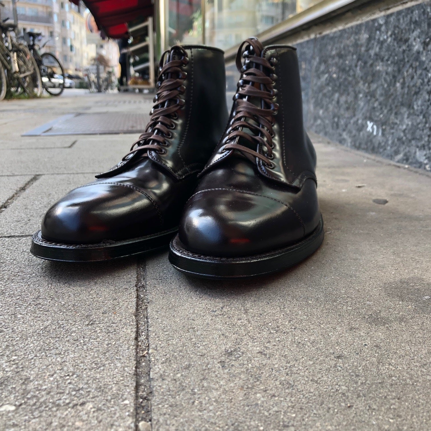 alden x stuf|f m1803h color shell cordovan cap toe boot