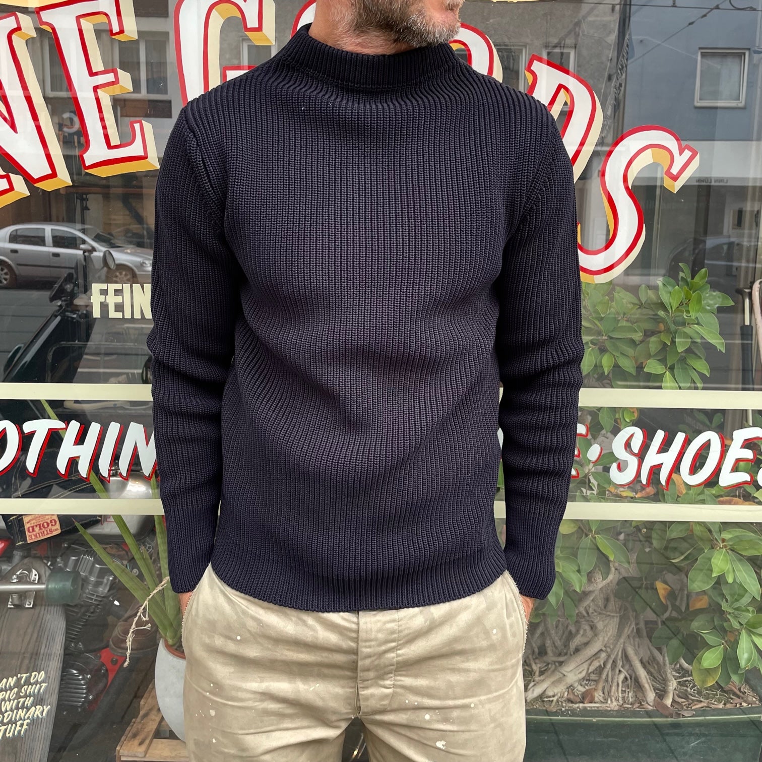 andersen-andersen | cotton crewneck navy – stuf|f-official