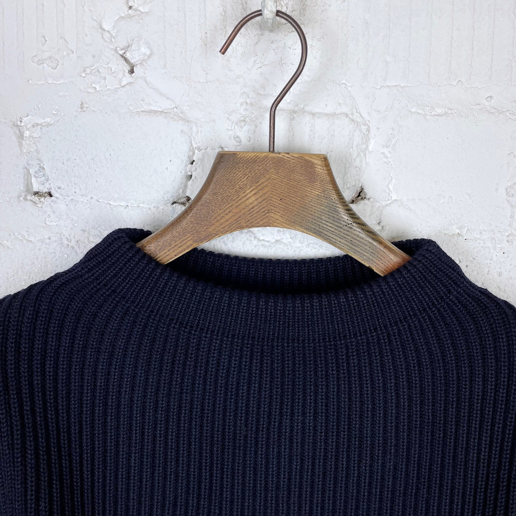 navy crewneck sweater | andersen-andersen | made in italy – stuf|f