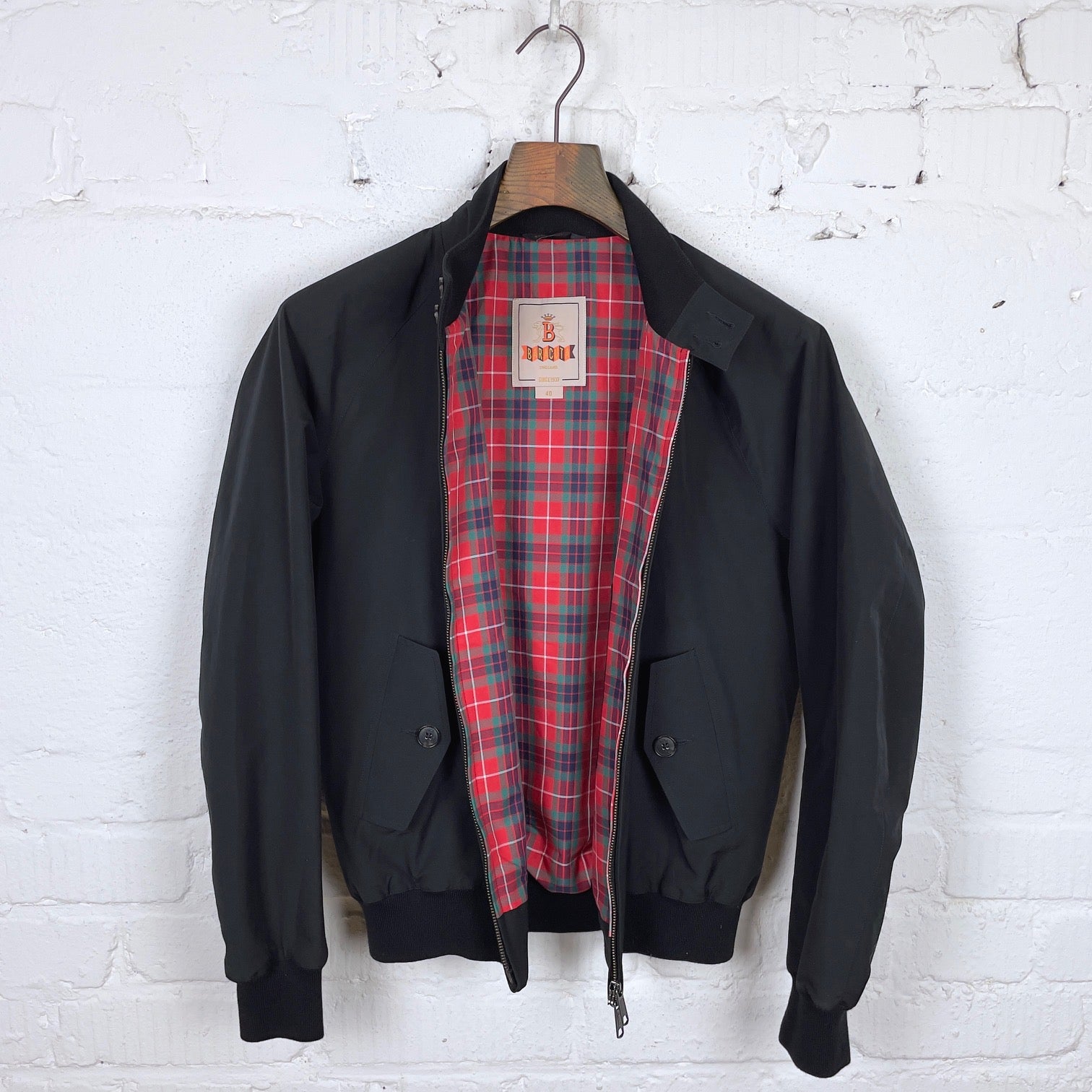 baracuta g9 classic harrington jacket black - Main Image