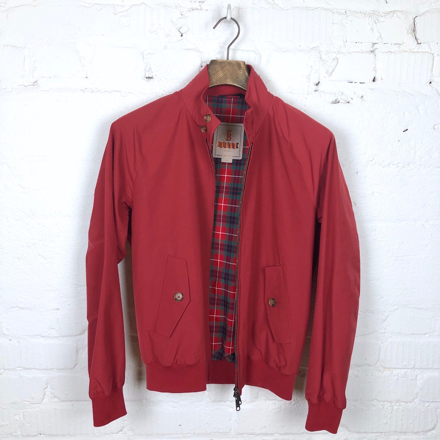 baracuta g9 classic harrington jacket dark red