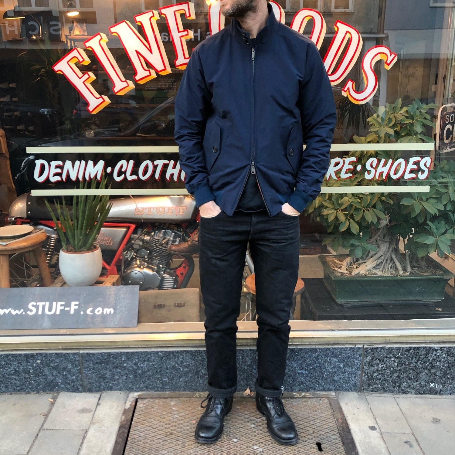 Original Harrington Baracuta G9 Denim Baracuta G9 Classic Harrington Jacket Navy