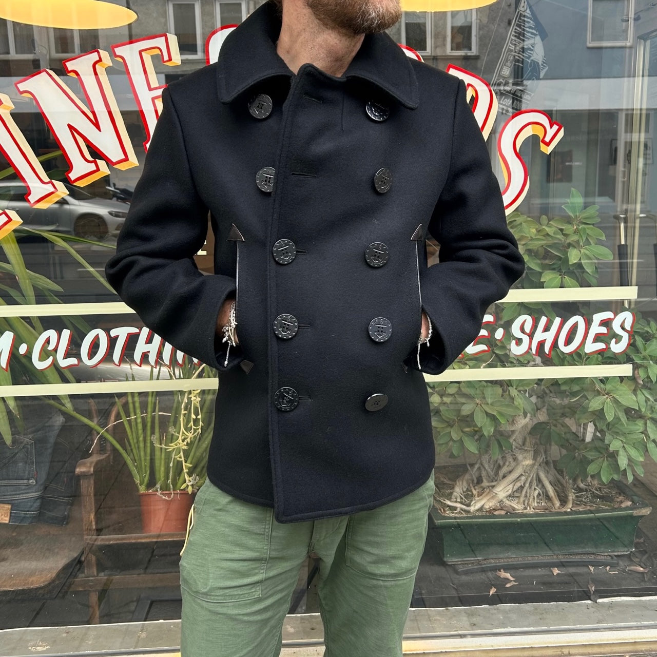 buzz rickson's | william gibson u.s. navy pea coat - black – stuf