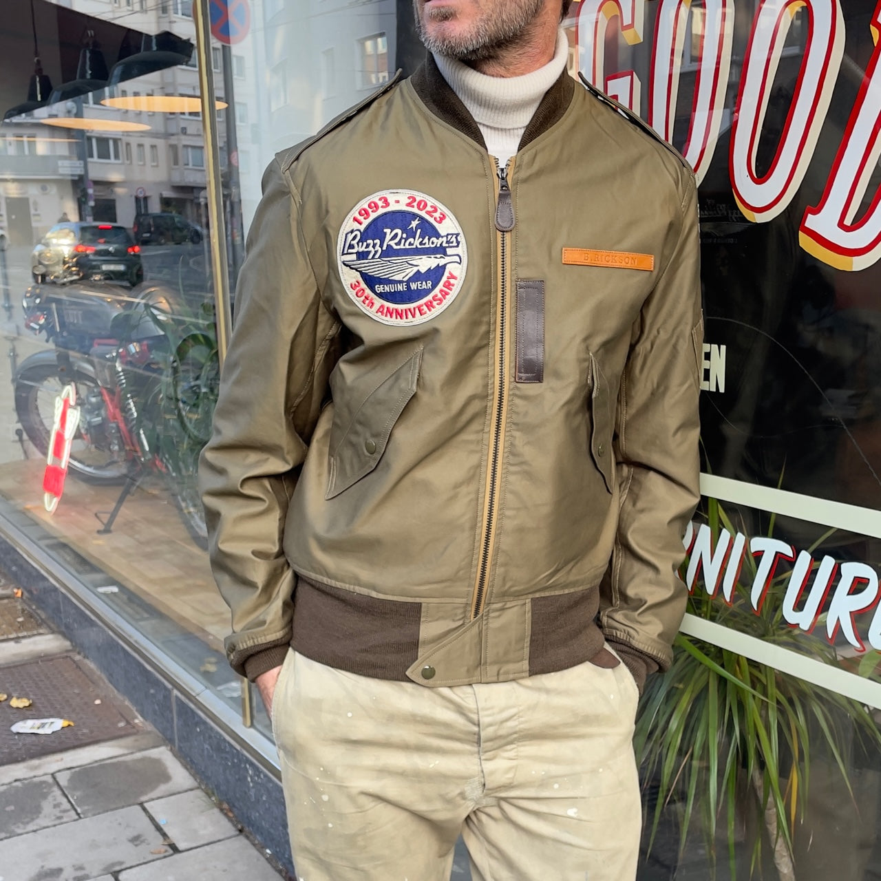 br15411 type l-2 - buzz rickson's 30th anniversary model staff jacket ...