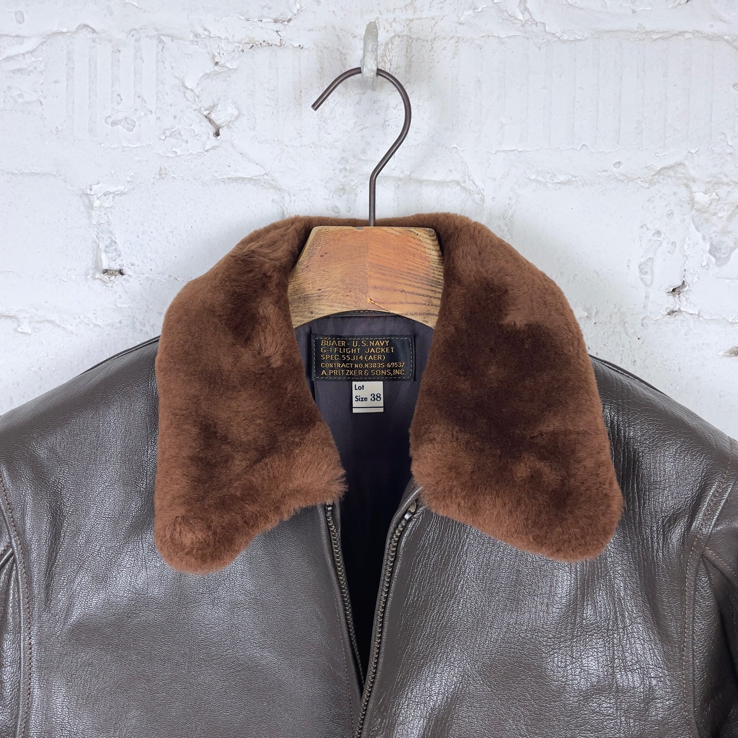 buzz rickson's | type g-1 spec 55j-14 a.pritzker brown – stuf|f