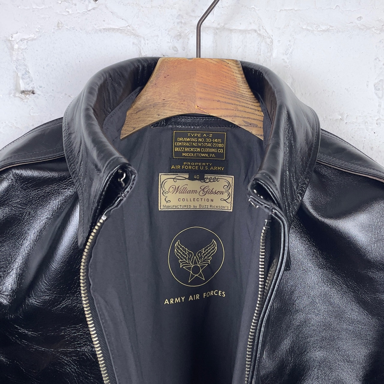 buzz rickson's | br80596 william gibson a-2 jacket black buzz rickson's | br80596 william gibson a-2 jacket black