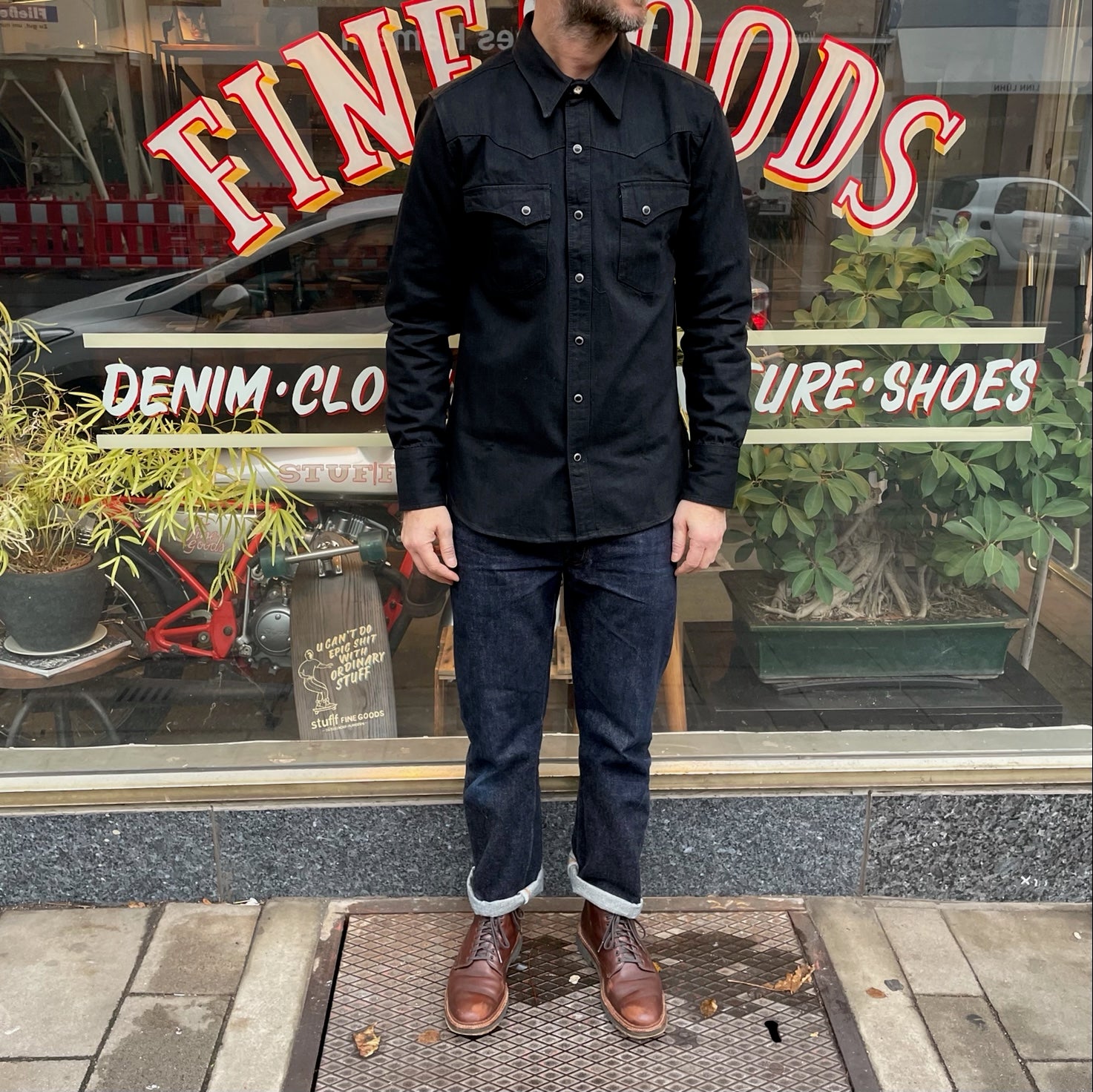 calico shirt 9oz black | freenote cloth | made in usa – stuf|f-official