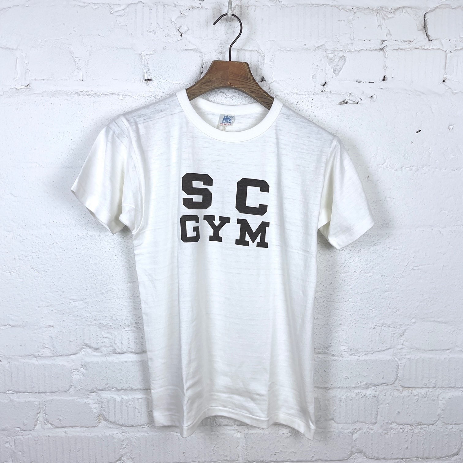 john gluckow by warehouse | jg-cs06 sc gym t-shirt off-white