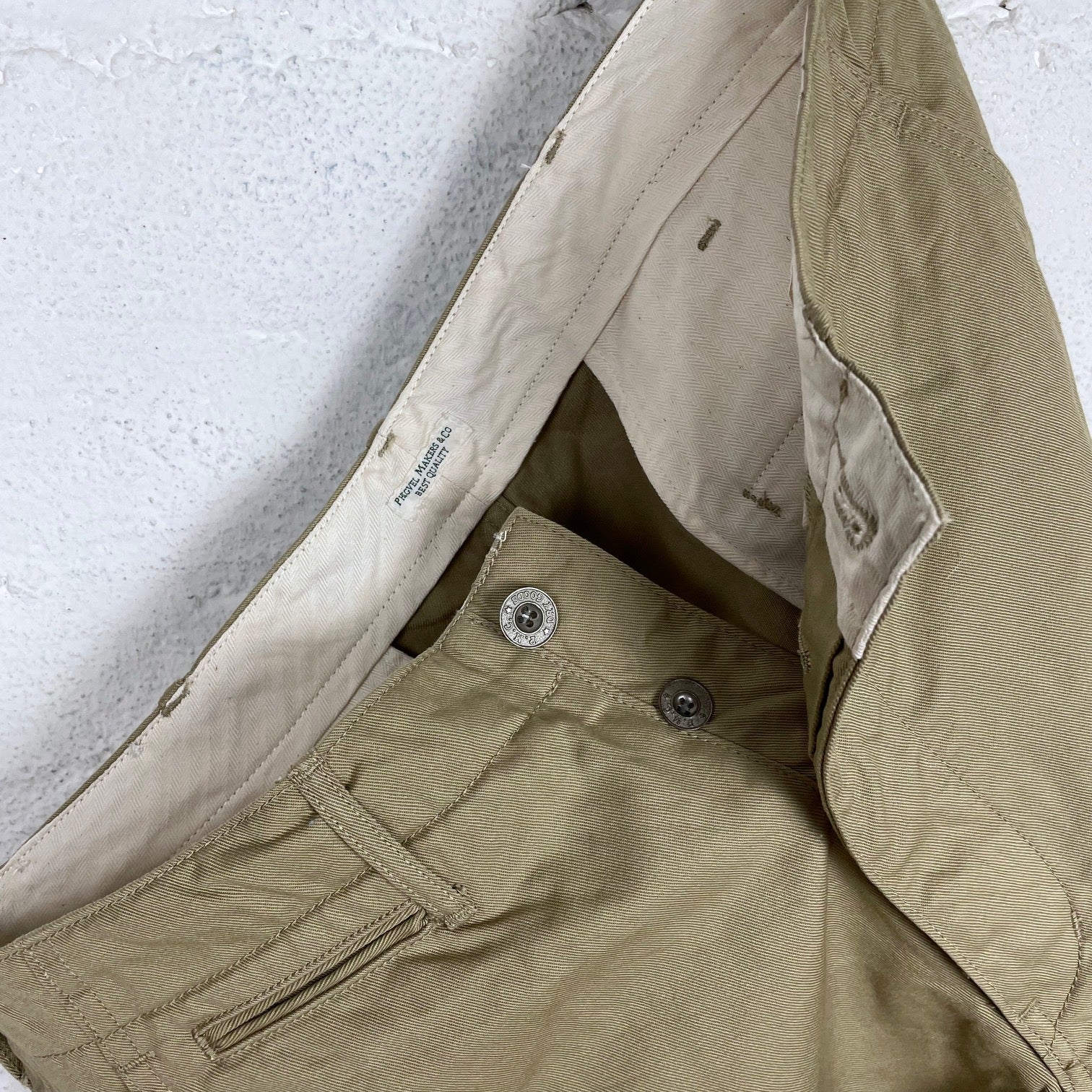 officer trousers (regular) khaki beige | phigvel makers co. | made