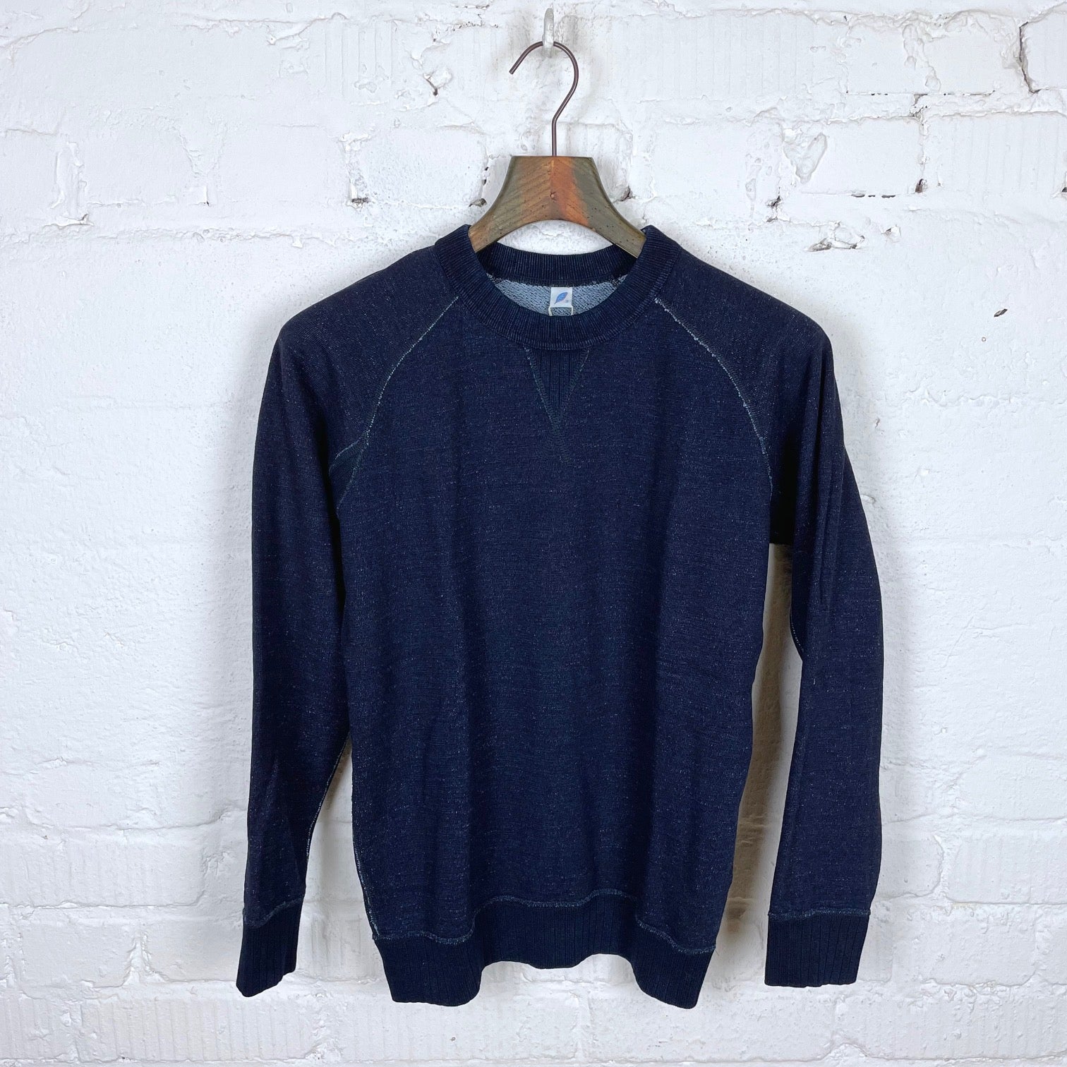 heavyweight knit twill indigo sweatshirt | pure blue japan | made