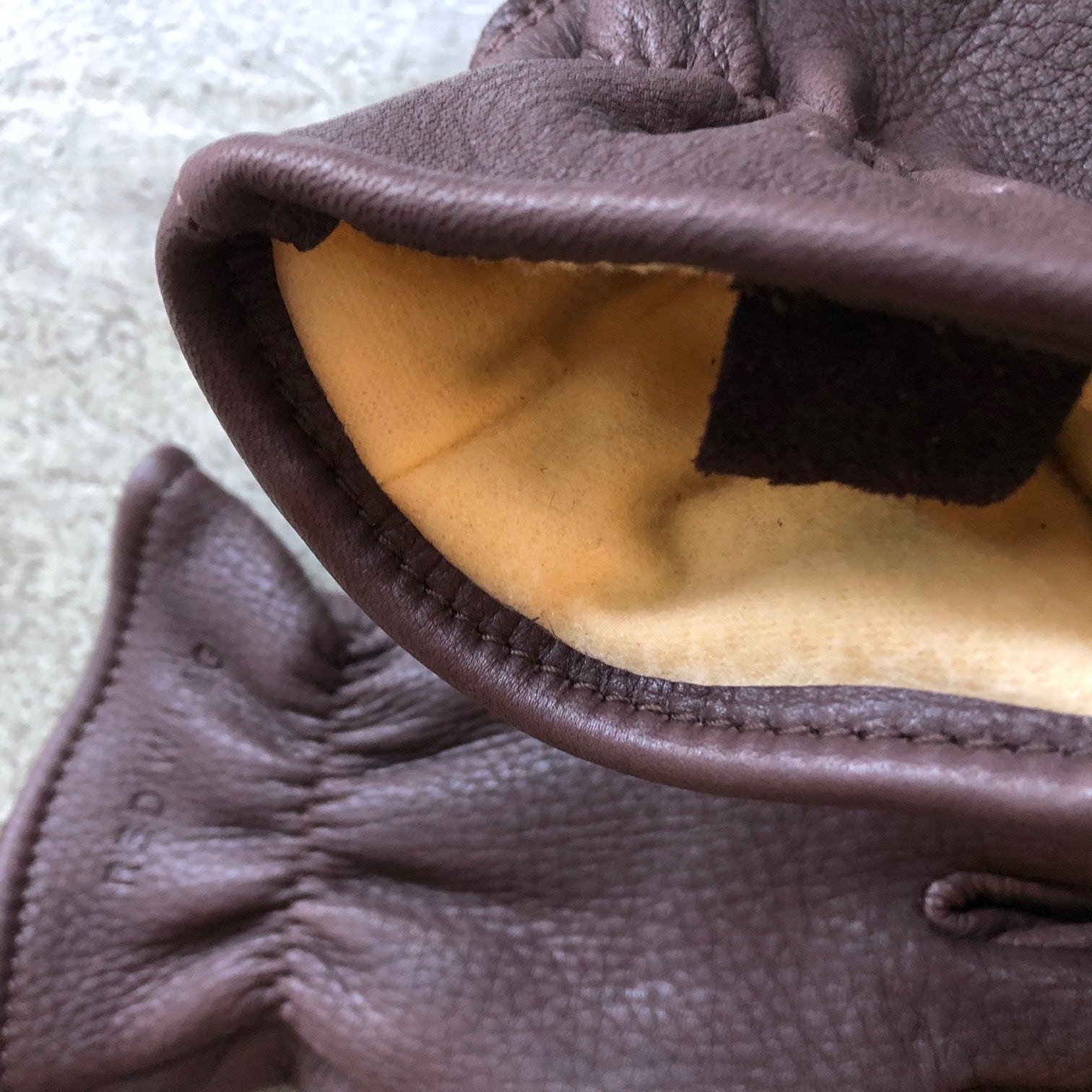 lined leather gloves brown | red wing shoes