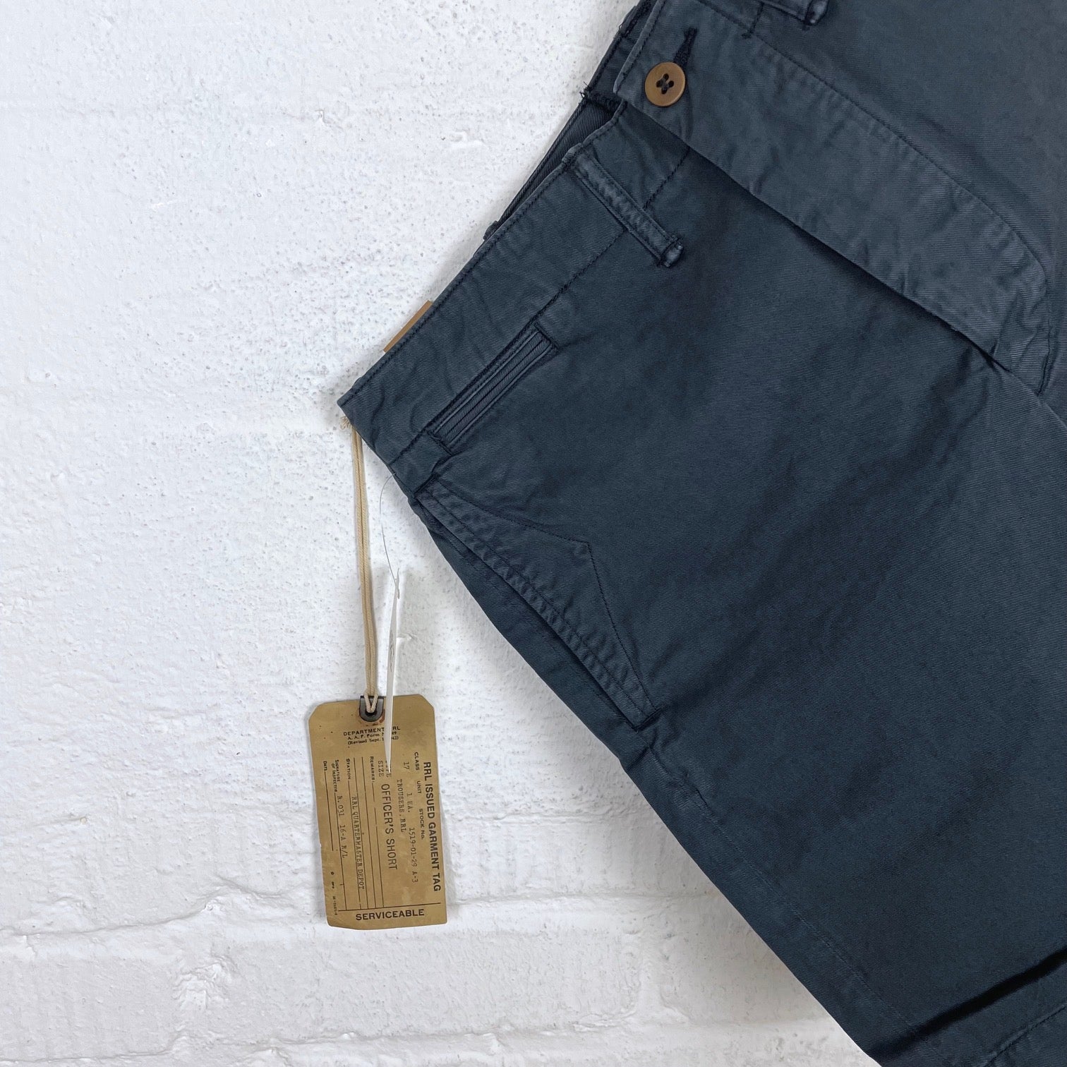 officer's chino short navy | rrl | made in indonesia – stuf|f-official