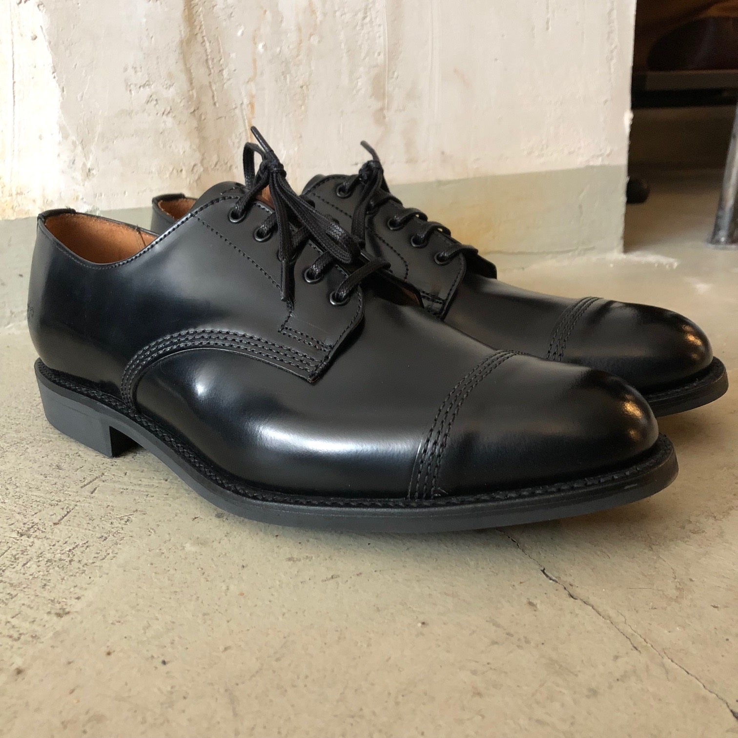 【SANDERS】新品 Military Toe Cap Gibsonイギリス製 sanders | picusa gibson cap toe shoe black – stuf|f-official