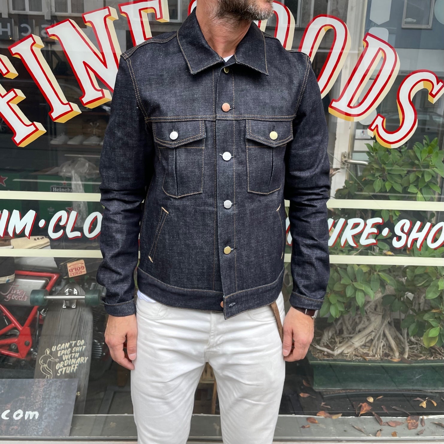 Jean Jacket Rope schaeffer's garment hotel | 16oz denim jacket rope indigo – stuf|f-official