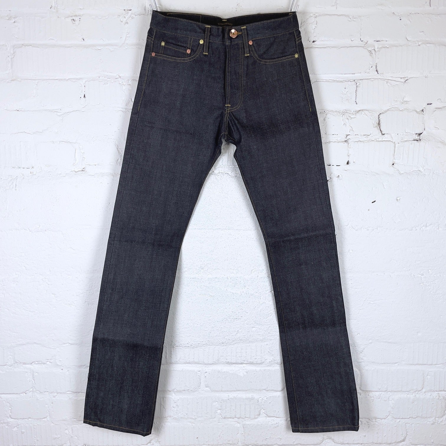 MASSIVE restock in Schaeffer's Garment Hotel indigo Standard Straight jeans!!  A perfect slim/straight (and one of my all time faves), m