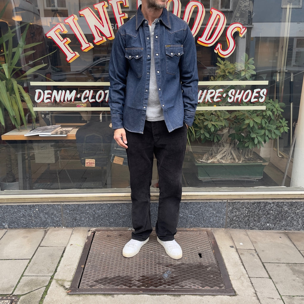 D5701 Roderic d5701 natural indigo denim western shirt | studio d'artisan | made in ...