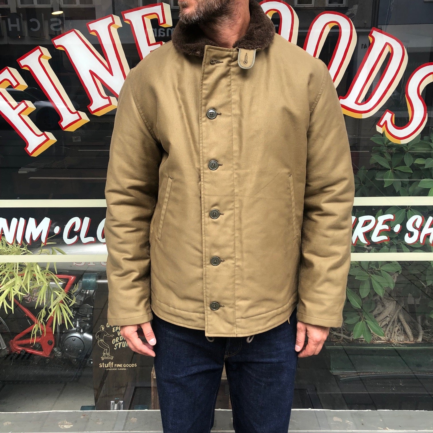 the real mccoy's | n-1 deck jacket (khaki plain)