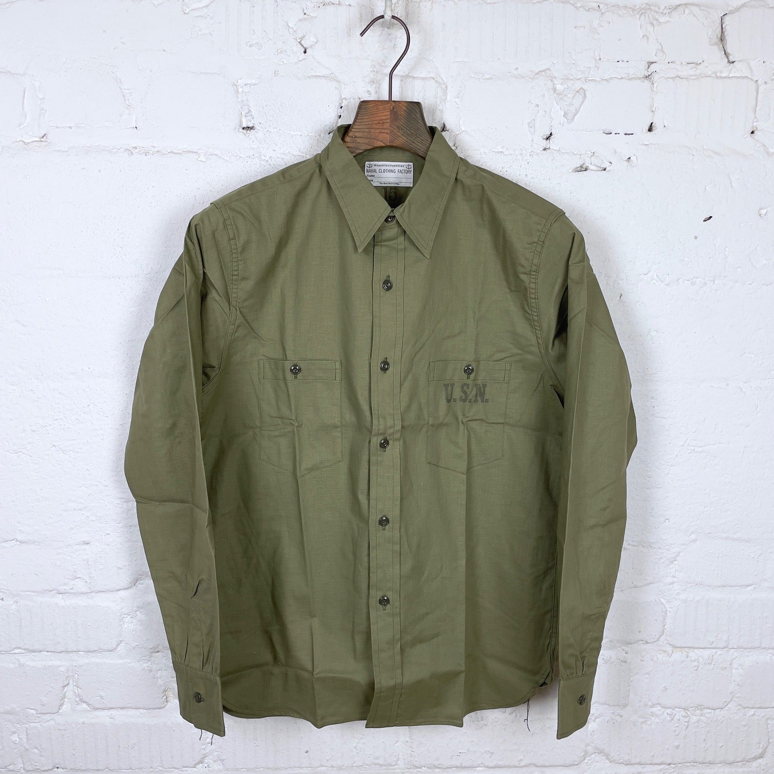 the real mccoy's n-3 utility shirt l-s (stencil)