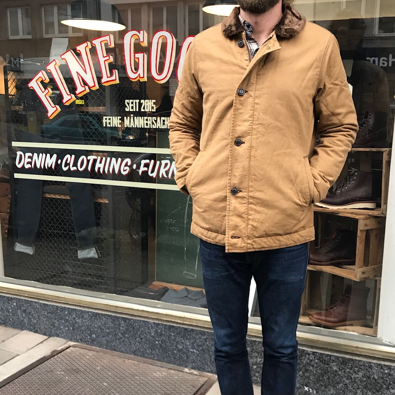 最終値下げ　UES（ウエス N-1 デッキジャケット キャメル サイズ 3 deck jacket camel | ues | made in japan – stuf|f-official