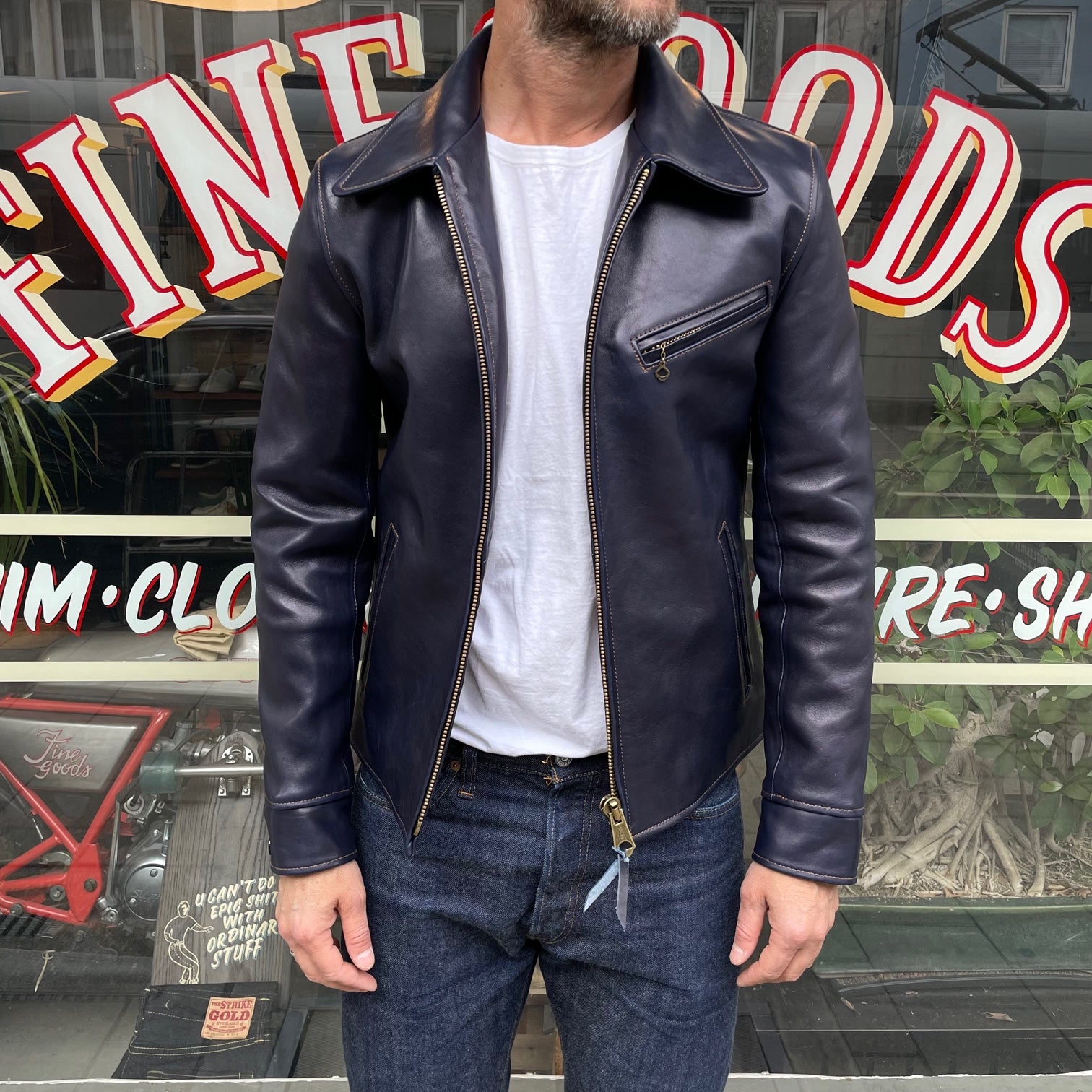 indigo horse single riders jacket | y'2 leather | made in japan – stuf ...