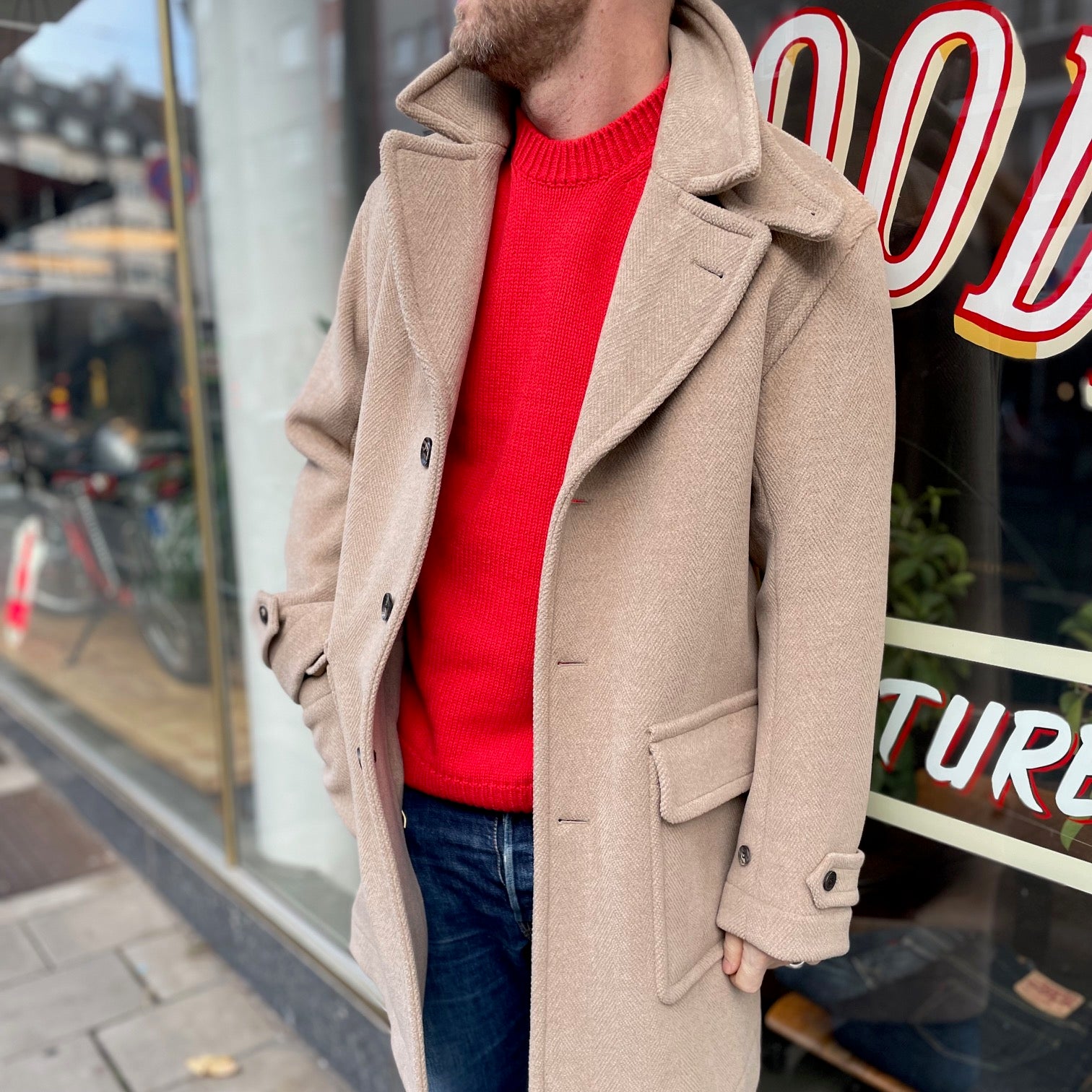 soft lamswool sweater - red | yonetomi | made in japan – stuf|f